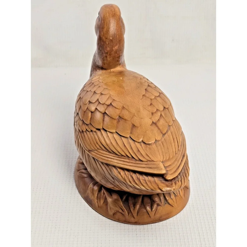 Vintage Holland Mold Brown Ceramic Peking Duck Figurine Bird 7